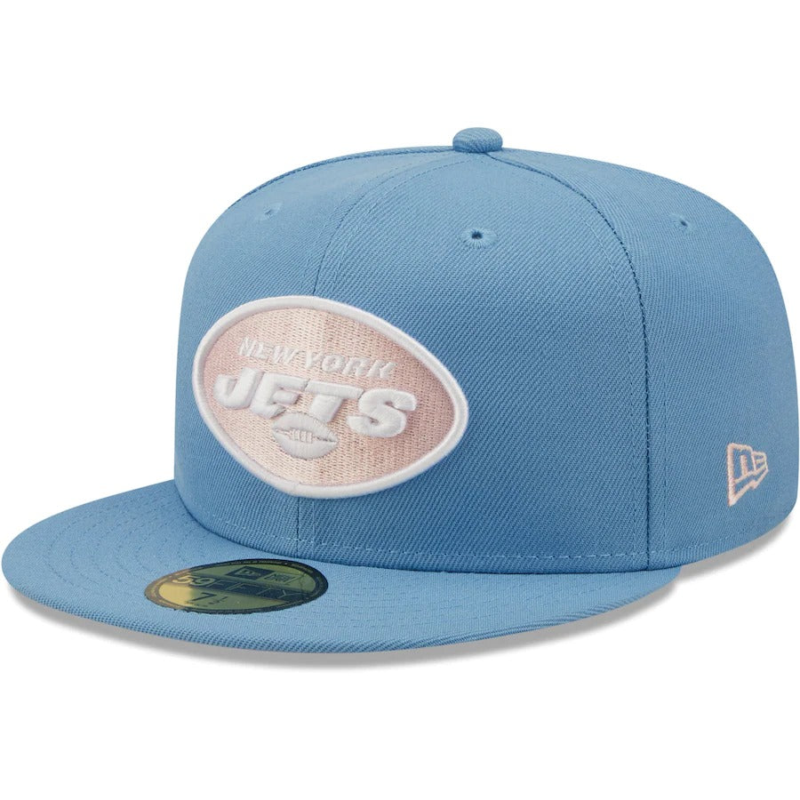 New Era New York Jets Light Blue 1994 Pro Bowl Pink Undervisor 59FIFTY Fitted Hat