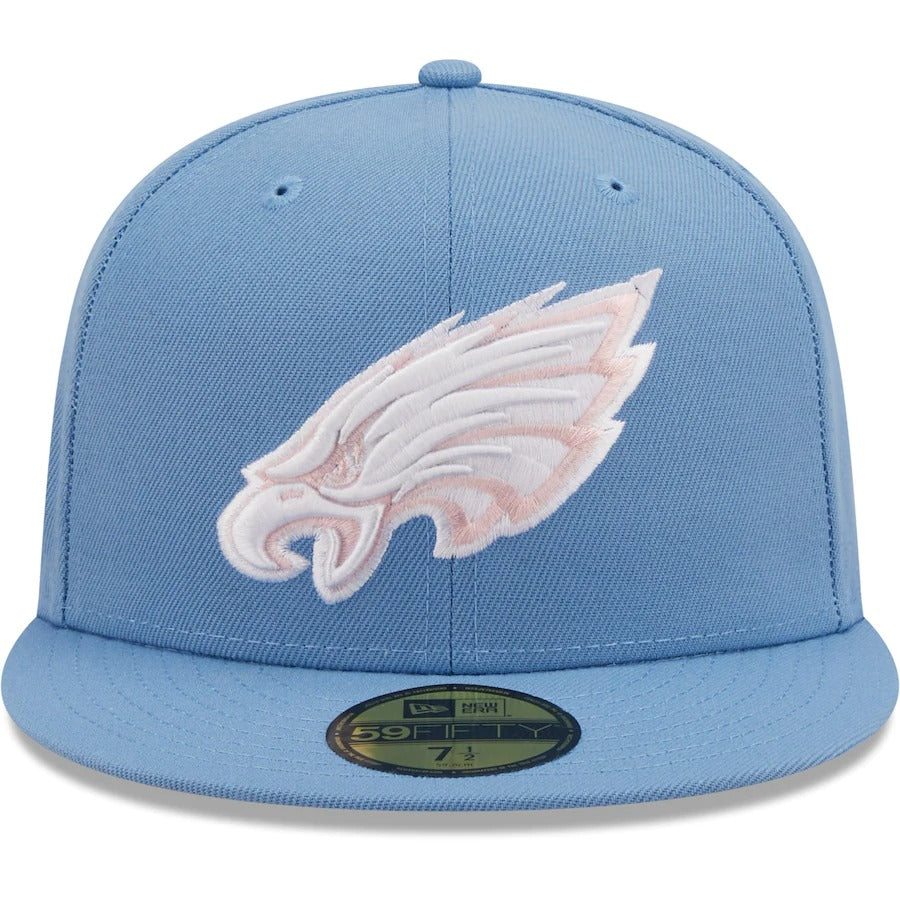 New Era Philadelphia Eagles Light Blue 1998 Pro Bowl Pink Undervisor 59FIFTY Fitted Hat