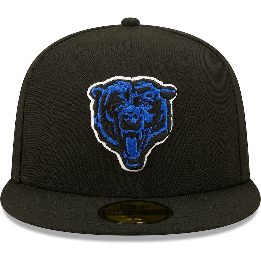 New Era Chicago Bears Black Royal Undervisor 59FIFTY Fitted Hat