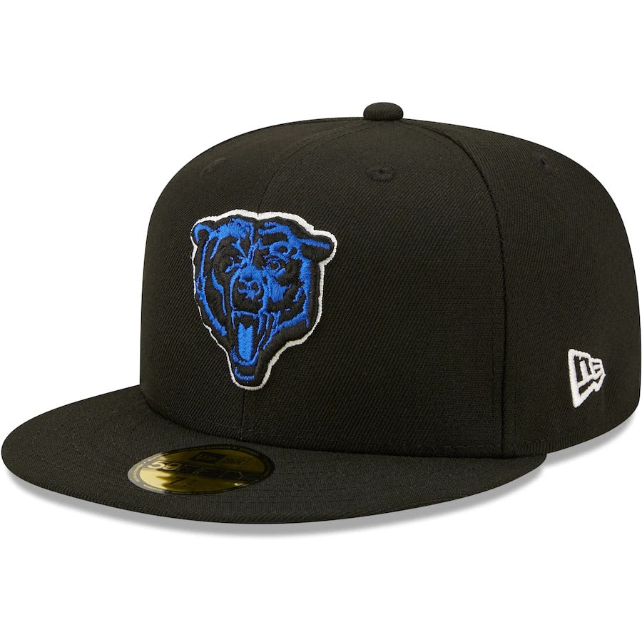 New Era Chicago Bears Black Royal Undervisor 59FIFTY Fitted Hat