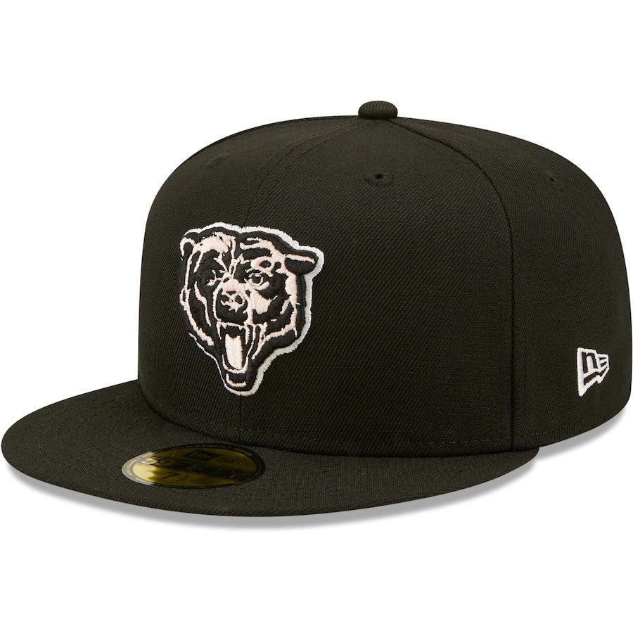 New Era Black Chicago Bears Established 1920 Pink Undervisor 59FIFTY Fitted Hat