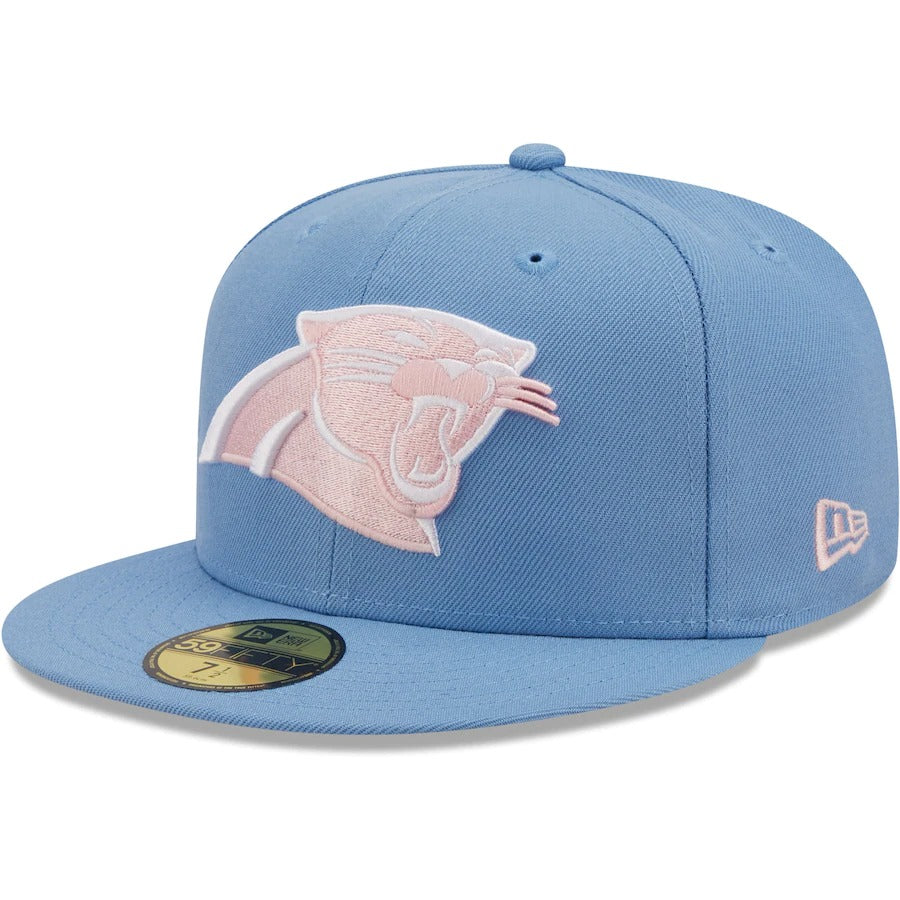 New Era Carolina Panthers Light Blue 2004 Pro Bowl Pink Undervisor 59FIFTY Fitted Hat