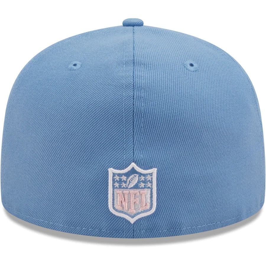 New Era Carolina Panthers Light Blue 2004 Pro Bowl Pink Undervisor 59FIFTY Fitted Hat