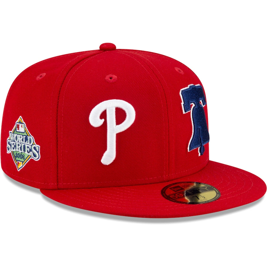 New Era Philadelphia Phillies Red Patch Pride 59FIFTY Fitted Hat