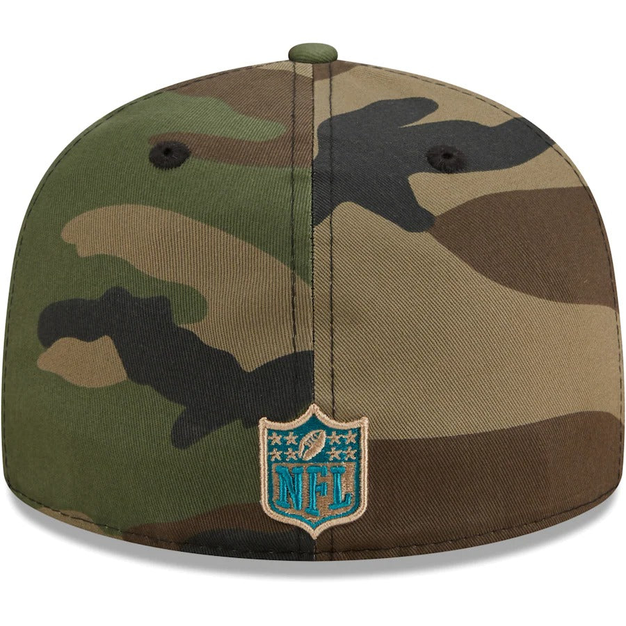 New Era Jacksonville Jaguars Camo Woodland 59FIFTY Fitted Hat