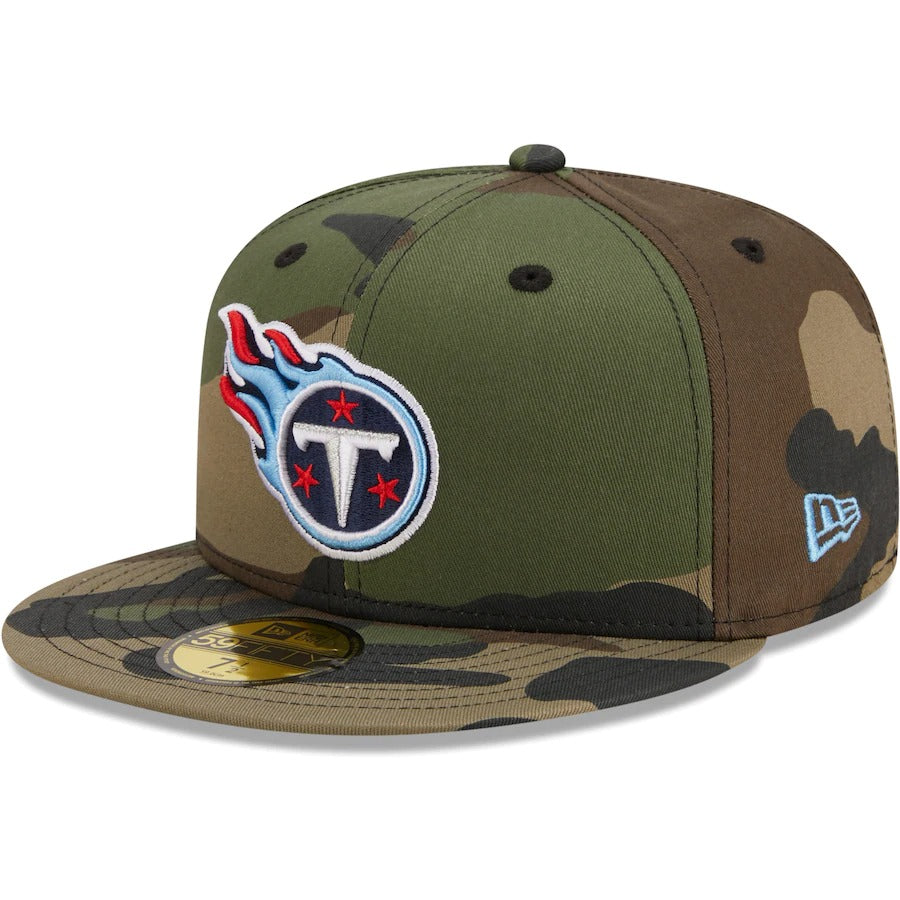 New Era Tennessee Titans Camo Woodland 59FIFTY Fitted Hat