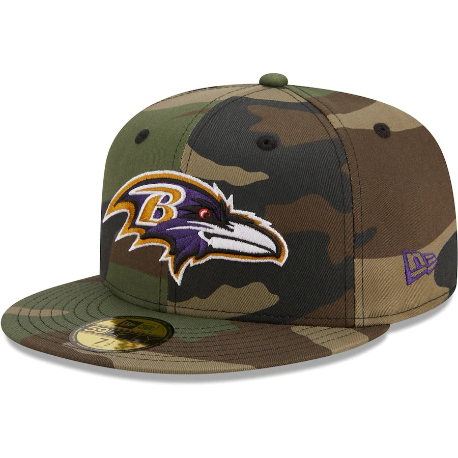 New Era Baltimore Ravens Camo Woodland 59FIFTY Fitted Hat