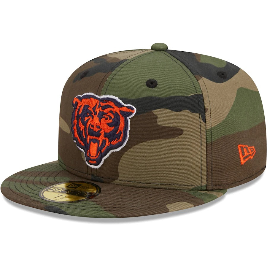 New Era Chicago Bears Camo Woodland 59FIFTY Fitted Hat