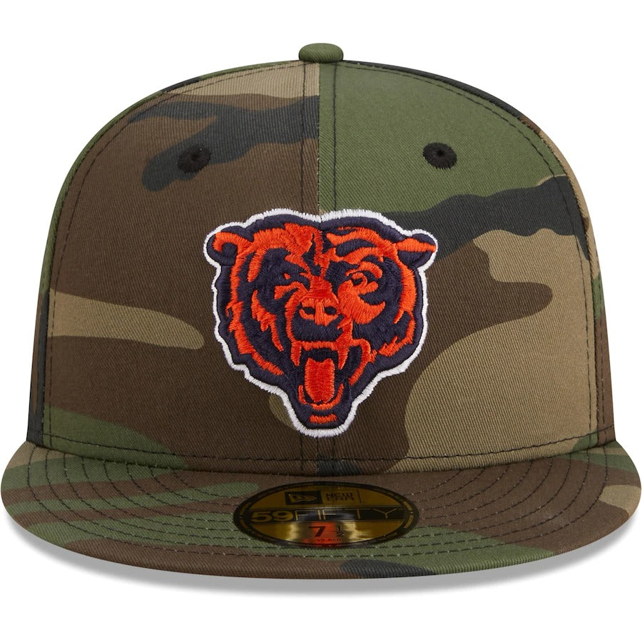 New Era Chicago Bears Camo Woodland 59FIFTY Fitted Hat