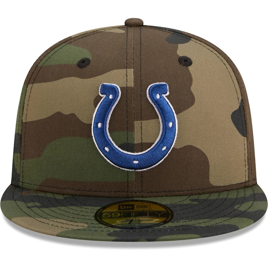 New Era Indianapolis Colts Camo Woodland 59FIFTY Fitted Hat