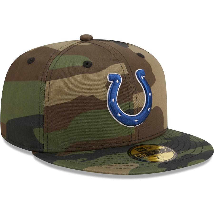 New Era Indianapolis Colts Camo Woodland 59FIFTY Fitted Hat