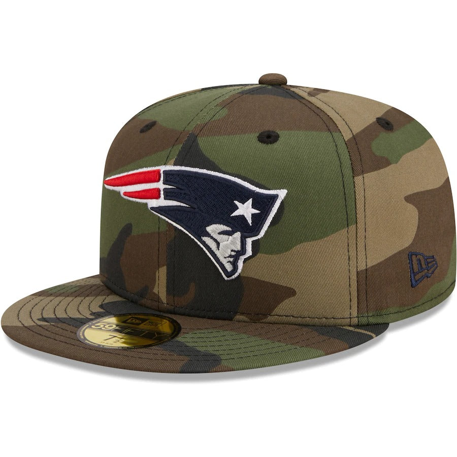 New Era New England Patriots Camo Woodland 59FIFTY Fitted Hat