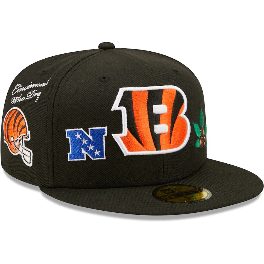 New Era Cincinnati Bengals Black Team Local 59FIFTY Fitted Hat