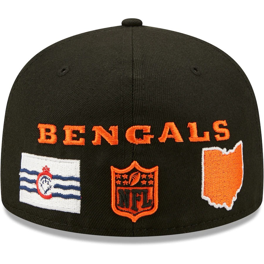 New Era Cincinnati Bengals Black Team Local 59FIFTY Fitted Hat