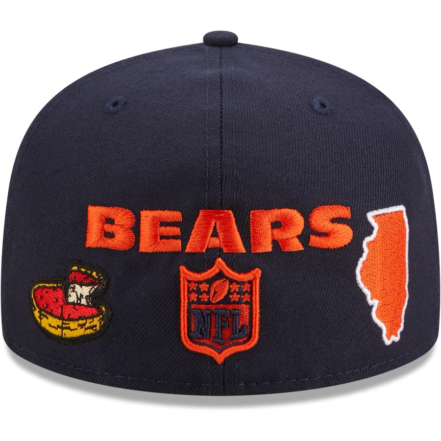 New Era Chicago Bears Navy Team Local 59FIFTY Fitted Hat