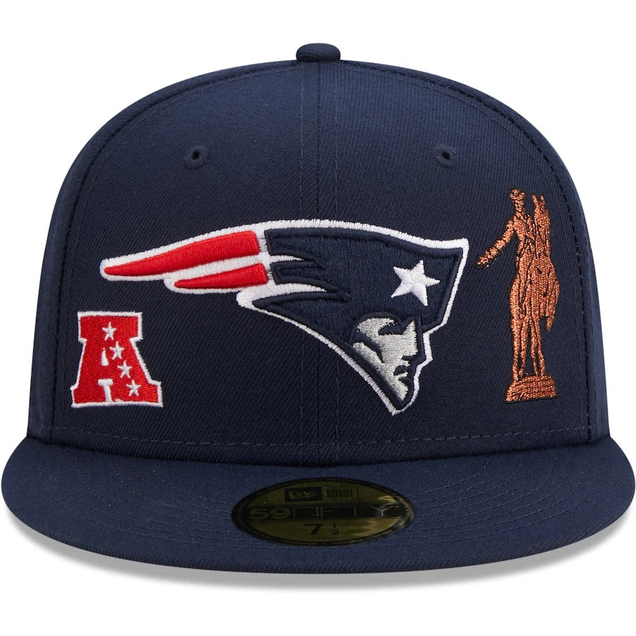 New Era New England Patriots Navy Team Local 59FIFTY Fitted Hat