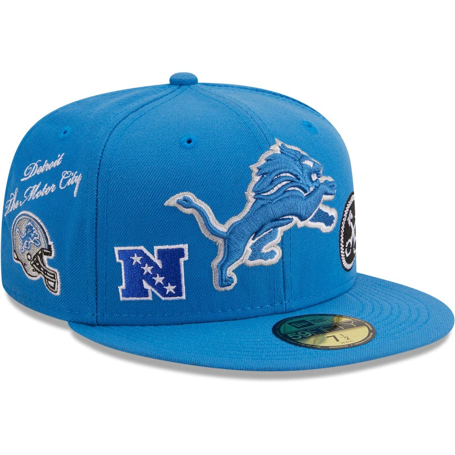 New Era Detroit Lions Blue Team Local 59FIFTY Fitted Hat