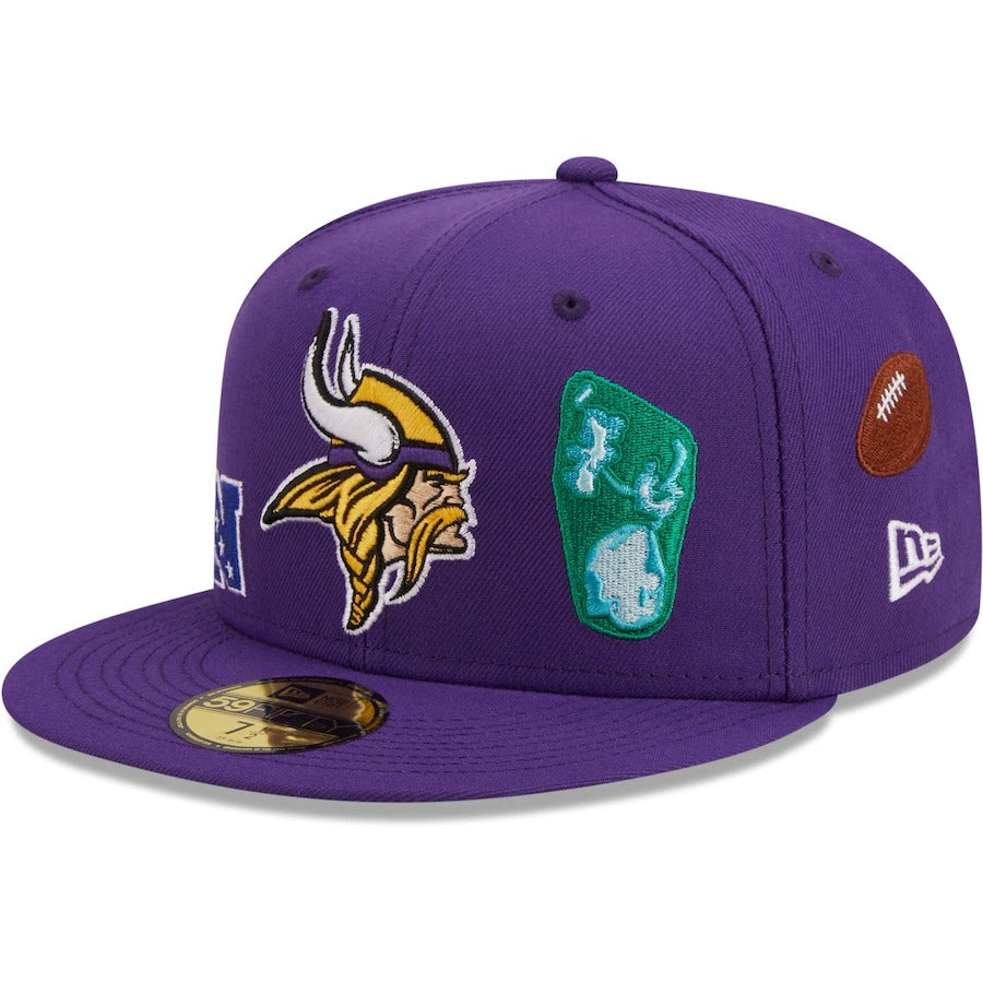 New Era Minnesota Vikings Purple Team Local 59FIFTY Fitted Hat