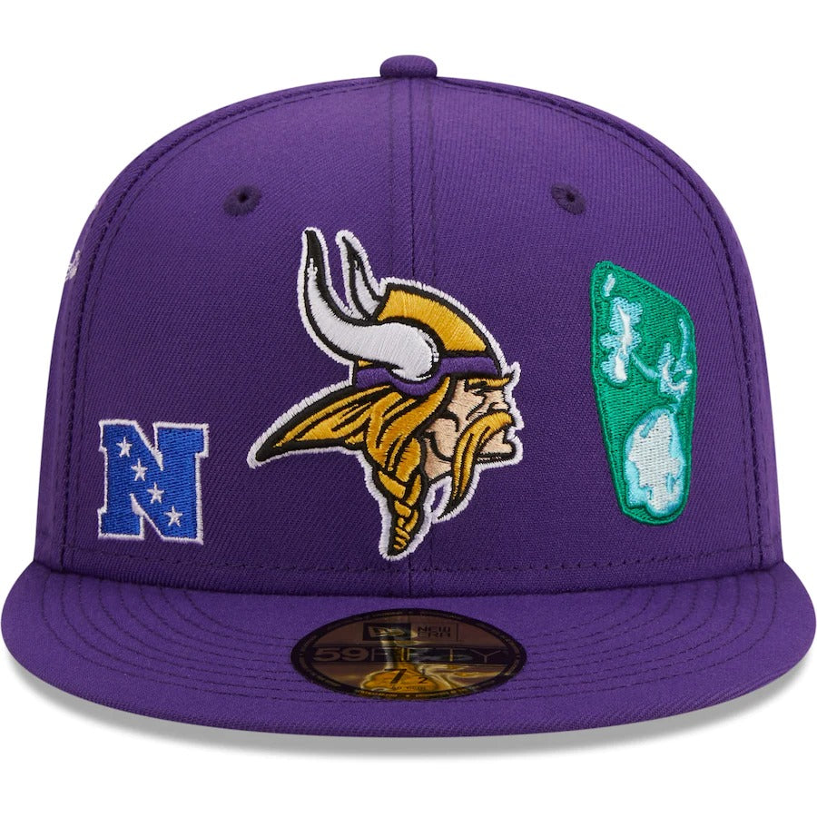 New Era Minnesota Vikings Purple Team Local 59FIFTY Fitted Hat