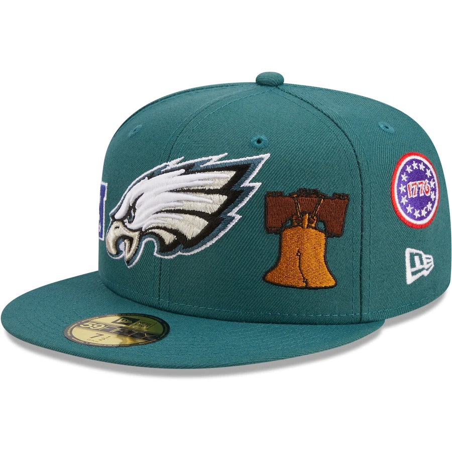 New Era Philadelphia Eagles Midnight Green Team Local 59FIFTY Fitted Hat