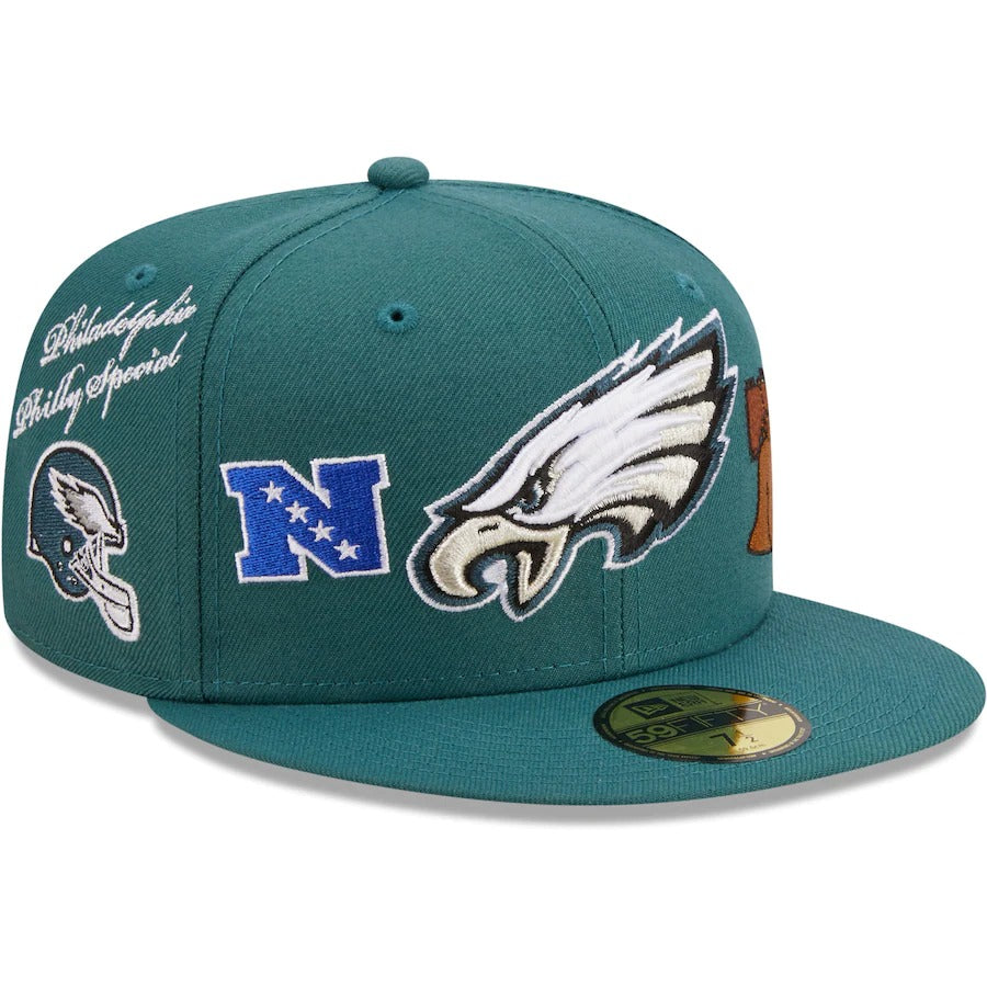 New Era Philadelphia Eagles Midnight Green Team Local 59FIFTY Fitted Hat