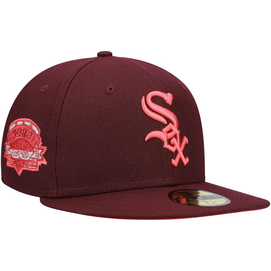New Era Chicago White Sox Maroon Color Fam Lava Red Undervisor 59FIFTY Fitted Hat