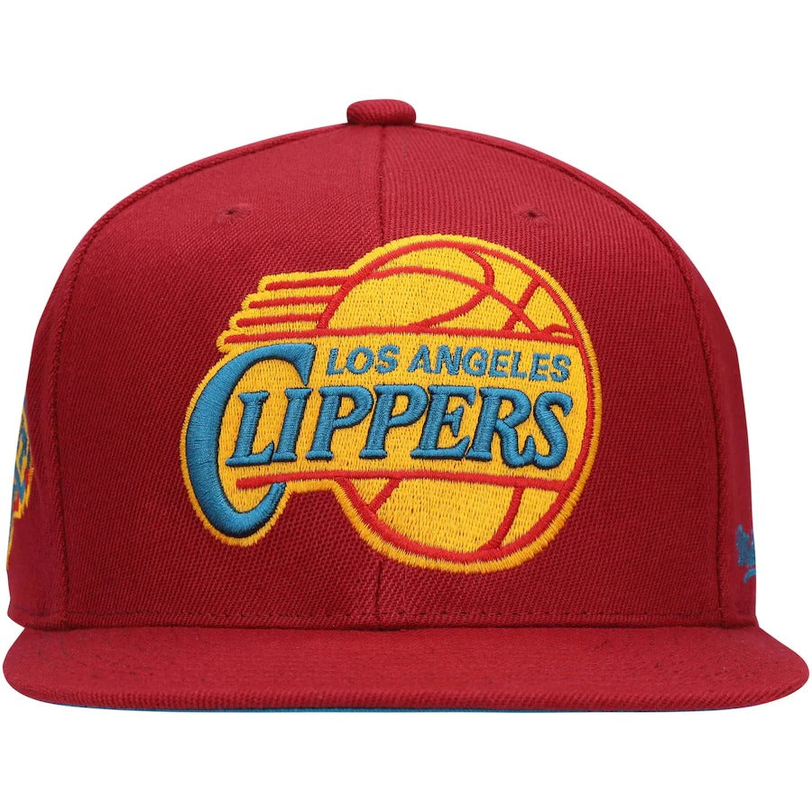 Mitchell & Ness x Lids LA Clippers Red NBA Draft Hardwood Classics Northern Lights Fitted Hat