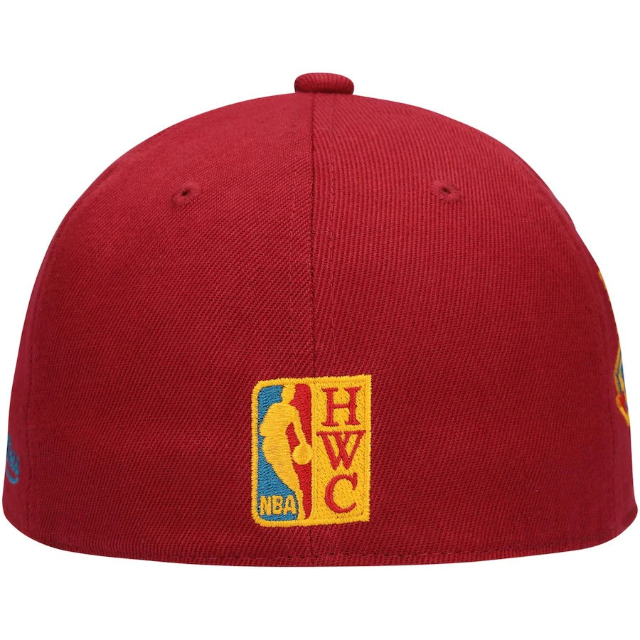 Mitchell & Ness x Lids Phoenix Suns Red NBA Draft Hardwood Classics Northern Lights Fitted Hat
