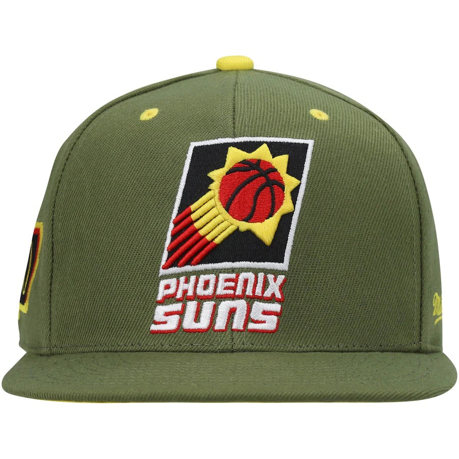 Mitchell & Ness x Lids Phoenix Suns Olive NBA 50th Anniversary Season Hardwood Classics Dusty Fitted Hat