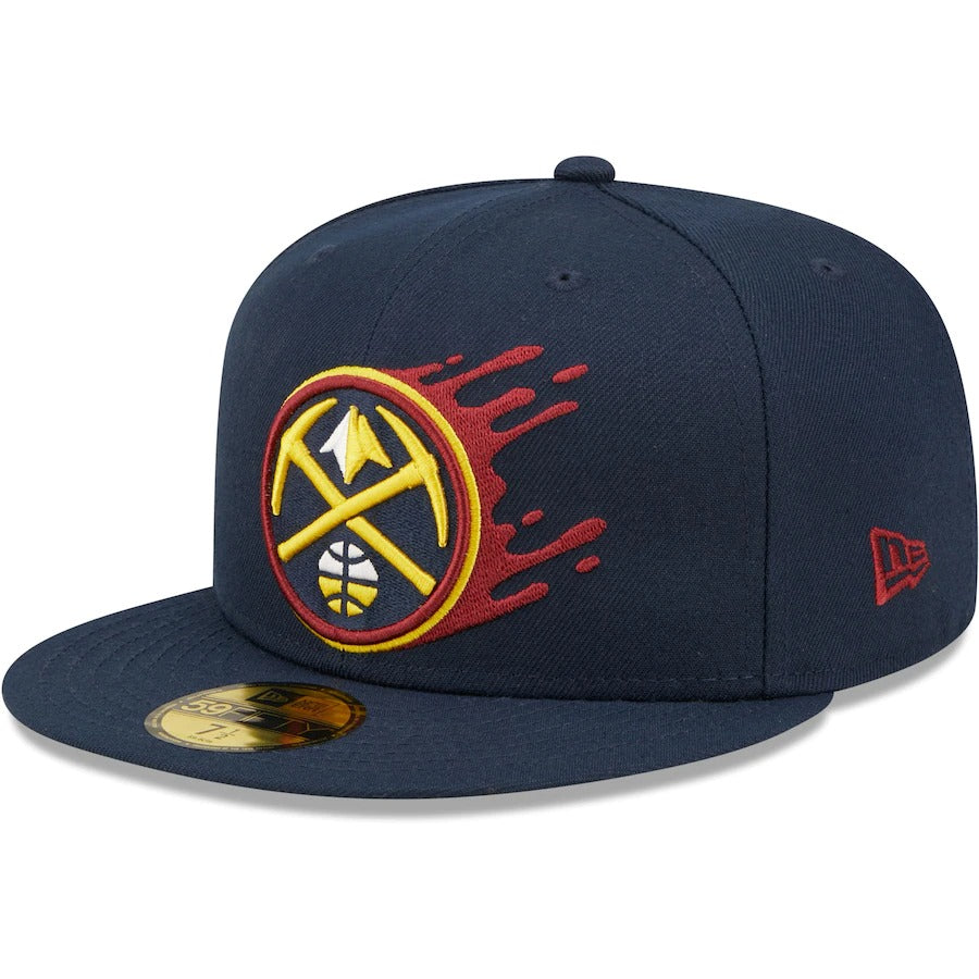 New Era Denver Nuggets Navy Splatter 59FIFTY Fitted Hat