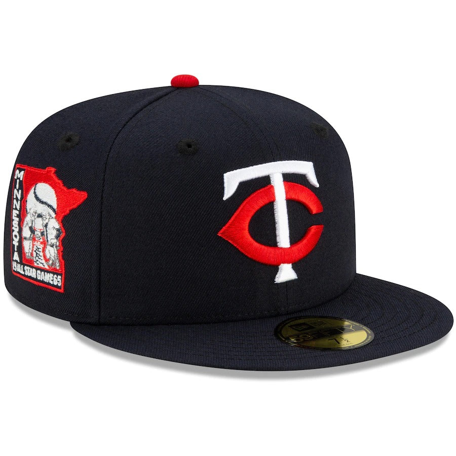 New Era Navy Minnesota Twins Authentic Collection 1965 MLB All-Star Game Replica Floral Undervisor 59FIFTY Fitted Hat