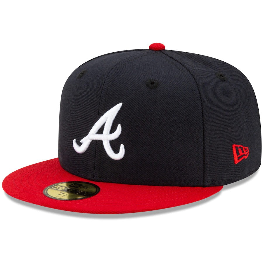 New Era Navy Atlanta Braves Authentic Collection 1995 World Series Replica Floral Undervisor 59FIFTY Fitted Hat
