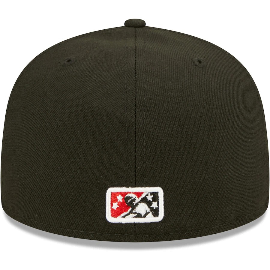 New Era Albuquerque Isotopes Black Home Logo Authentic Collection 59FIFTY Fitted Hat