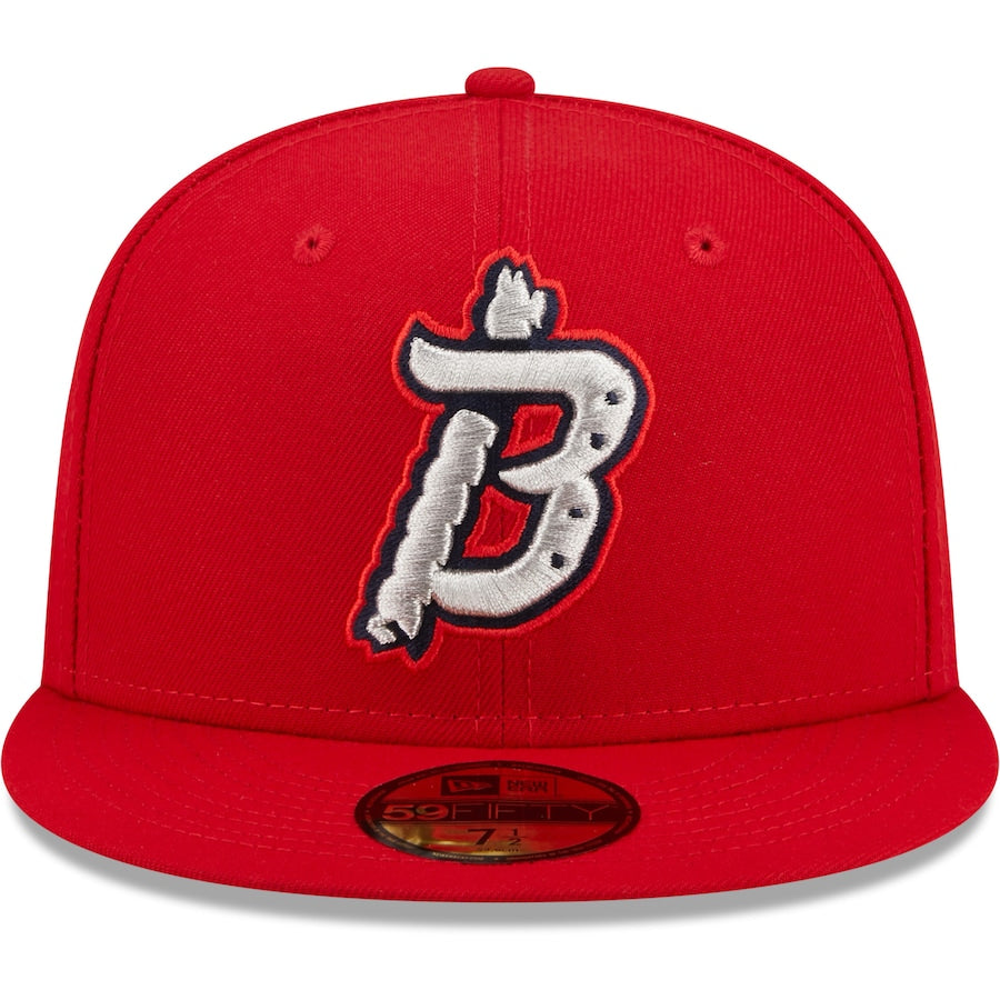 New Era Binghamton Rumble Ponies Red Authentic Collection 59FIFTY Fitted Hat