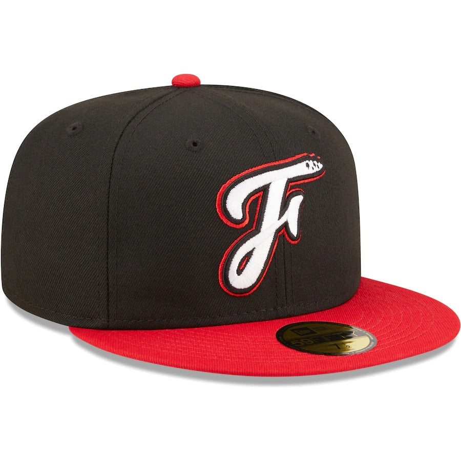 New Era Fayetteville Woodpeckers Black Authentic Collection 59FIFTY Fitted Hat