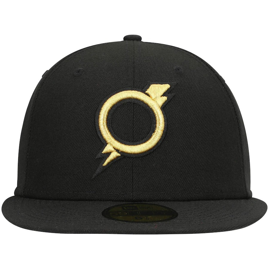 New Era Omaha Storm Chasers Black Authentic Collection Road 59FIFTY Fitted Hat