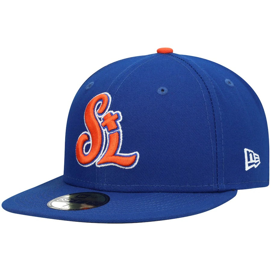 New Era St. Lucie Mets Blue Authentic Collection Team Home 59FIFTY Fitted Hat