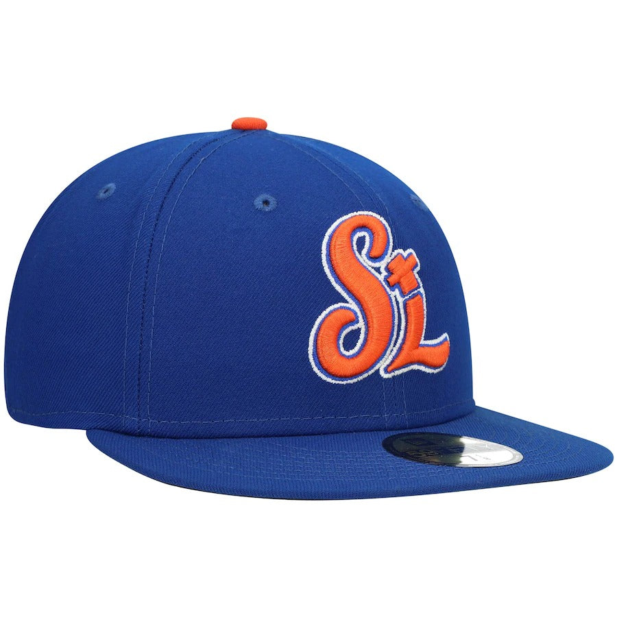 New Era St. Lucie Mets Blue Authentic Collection Team Home 59FIFTY Fitted Hat