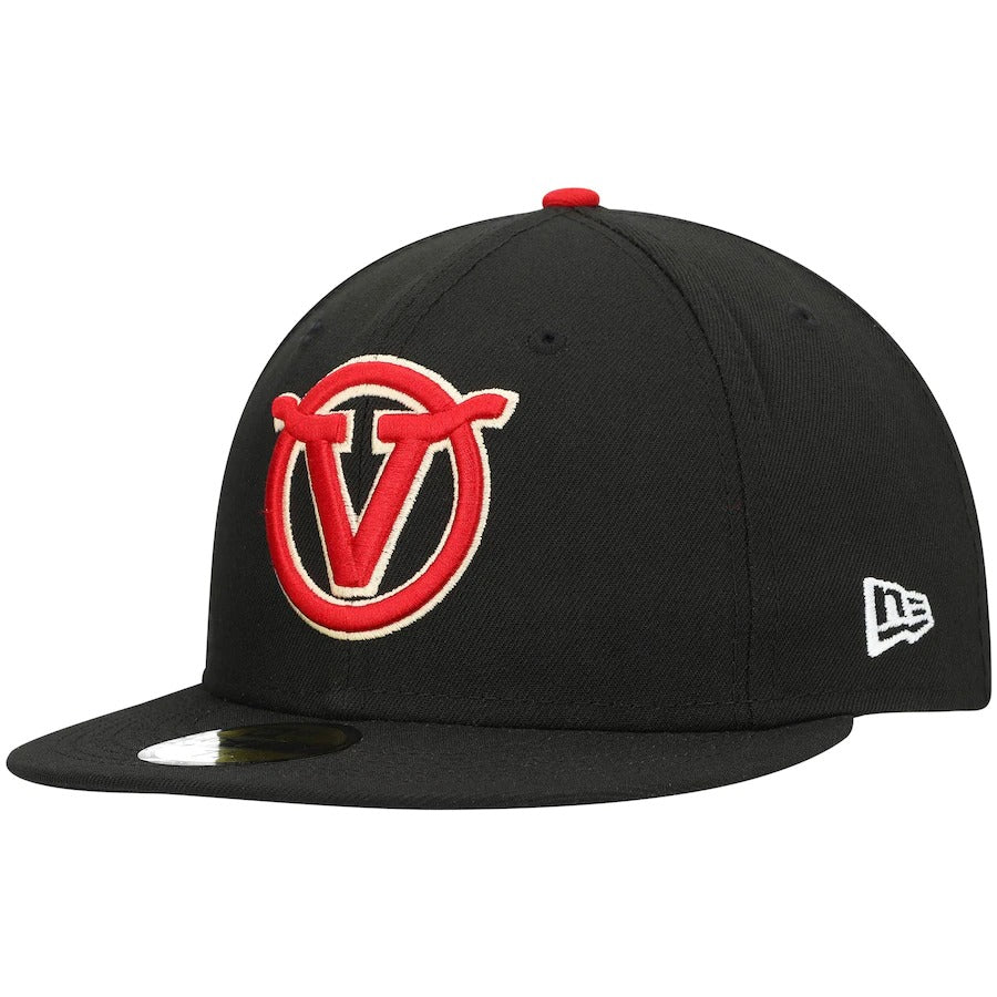 New Era Visalia Rawhide Black Authentic Collection Team Home 59FIFTY Fitted Hat