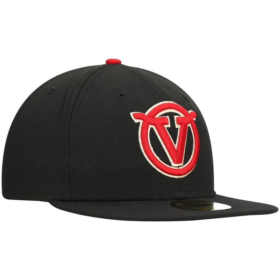 New Era Visalia Rawhide Black Authentic Collection Team Home 59FIFTY Fitted Hat