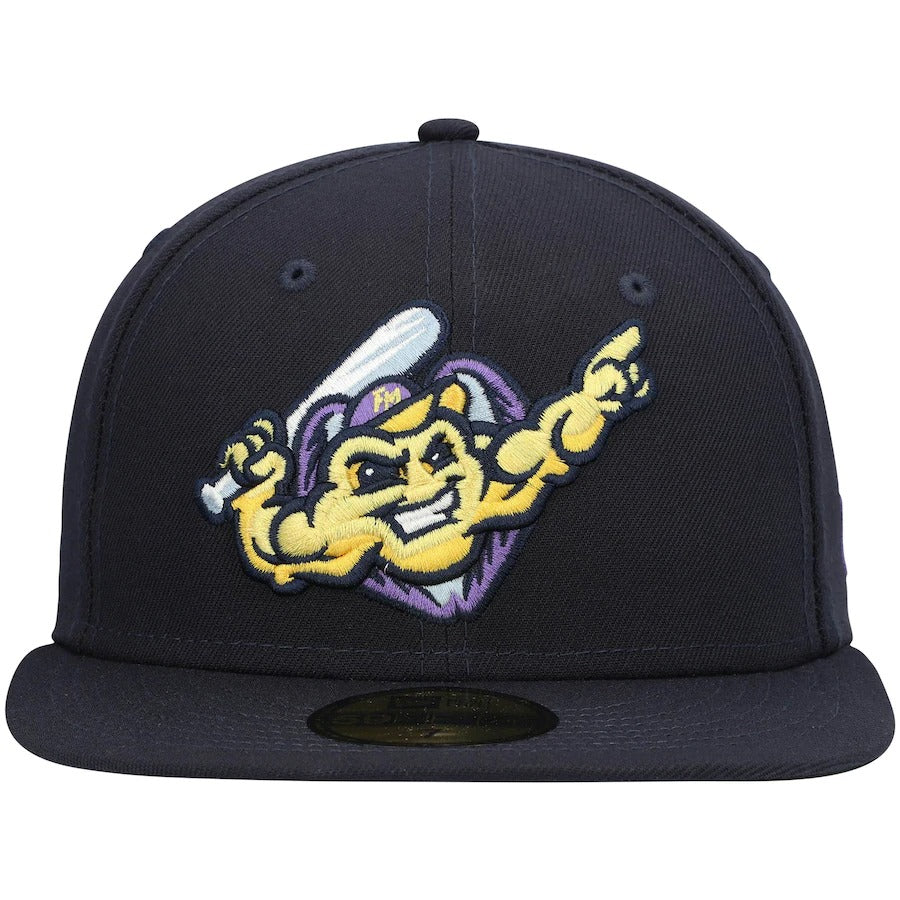 New Era Fort Myers Mighty Mussels Navy Authentic Collection Team Game 59FIFTY Fitted Hat