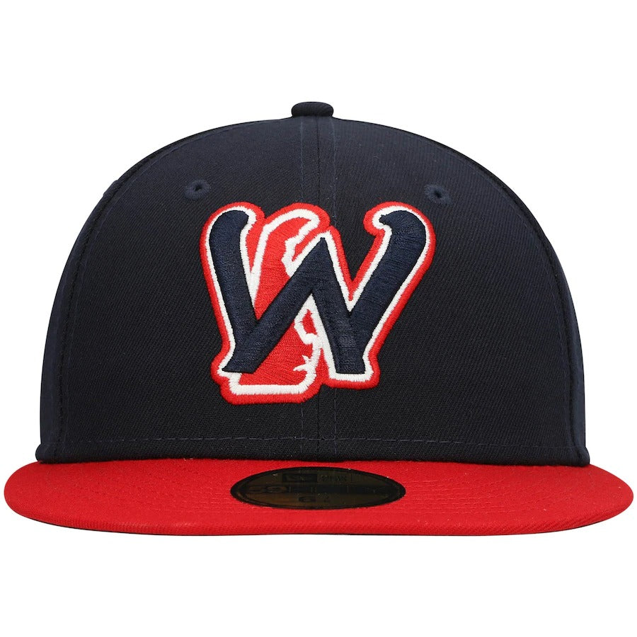 New Era Wilmington Blue Rocks Navy Authentic Collection Team Alternate 59FIFTY Fitted Hat