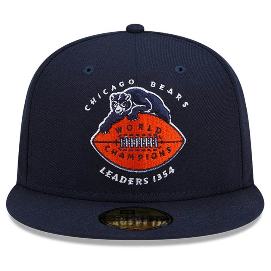 New Era Leaders 1354 x Chicago Bears 1946 Logo Navy/Orange 59FIFTY Fitted Hat
