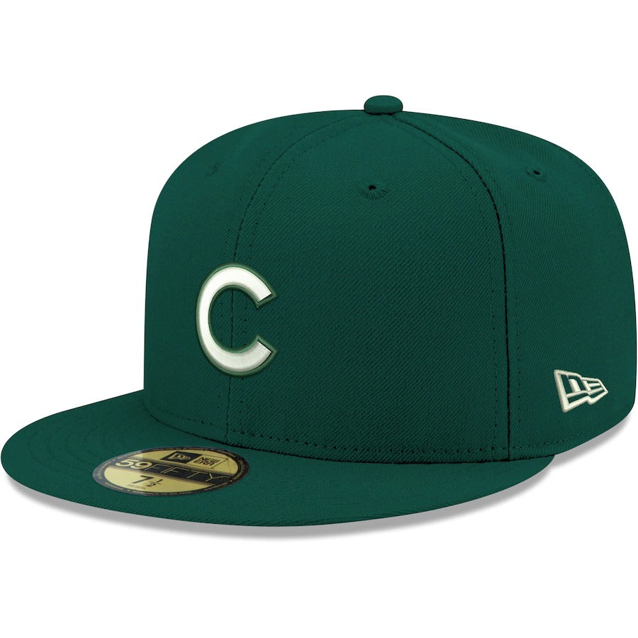 New Era Chicago Cubs Dark Green Logo 59FIFTY Fitted Hat