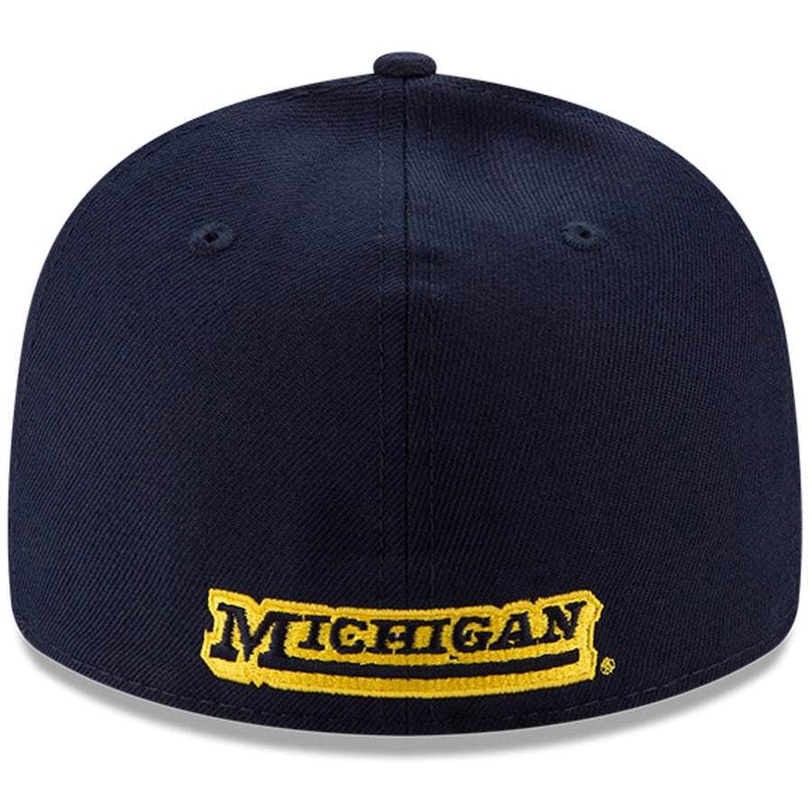 New Era Navy Michigan Wolverines Logo Basic Low Profile 59FIFTY Fitted Hat
