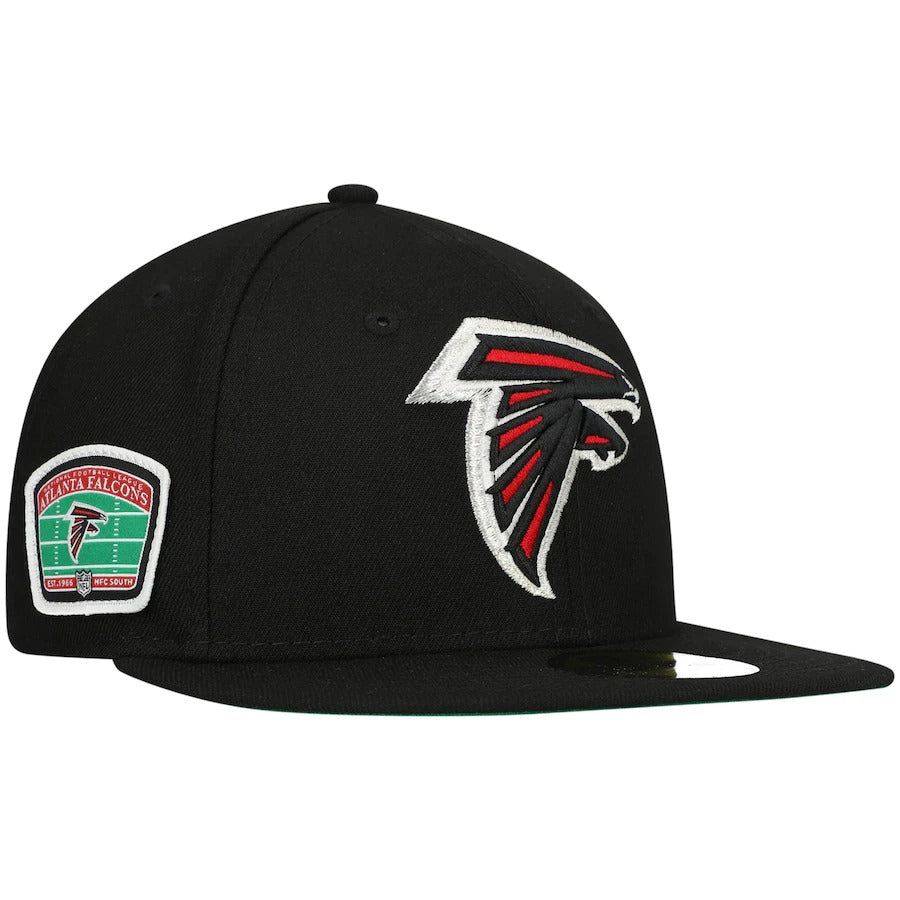 New Era Black Atlanta Falcons Field Patch 59FIFTY Fitted Hat