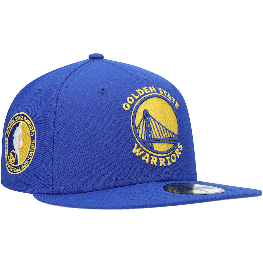 New Era Royal Golden State Warriors Team Logoman 59FIFTY Fitted Hat