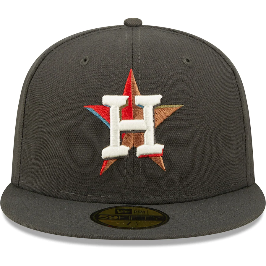 New Era Houston Astros Charcoal Multi Color Pack 59FIFTY Fitted Hat