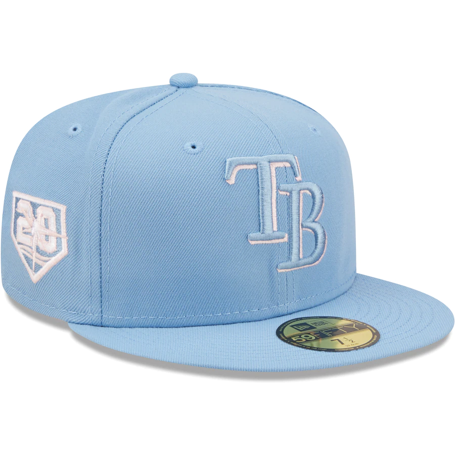 New Era Tampa Bay Rays Light Blue 20th Anniversary 59FIFTY Fitted Hat