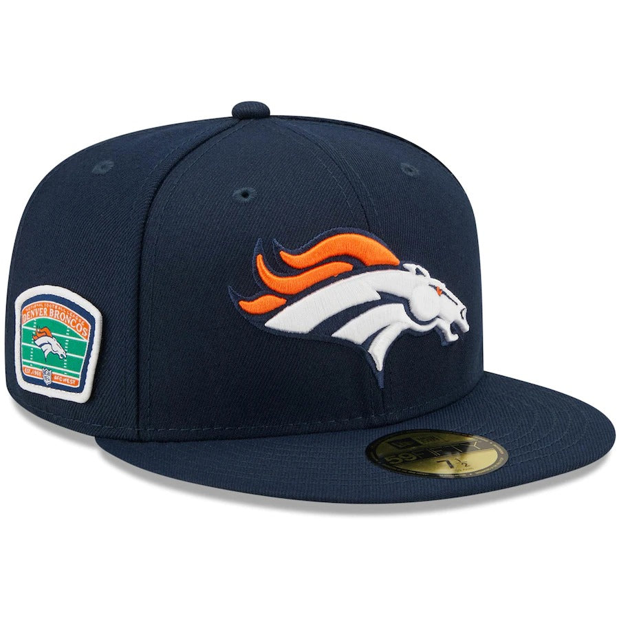New Era Navy Denver Broncos Field Patch 59FIFTY Fitted Hat